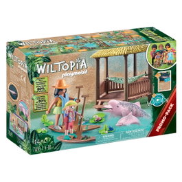 PLAYMOBIL Wiltopia Tour de remo con delfines de río