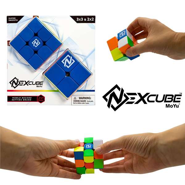 Goliath Nexcube Pack de Cubos Clásicos 3x3 y 2x2 con Peana