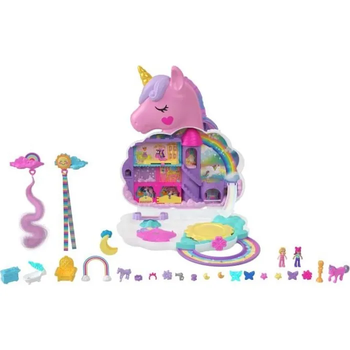 Polly Pocket - Sala de estar Ciel Unicorn - Mini -Universe - 4 años y + Polly Pocket - Sala de estar Ciel Unicorn - Mini -Universe - 4 años y +