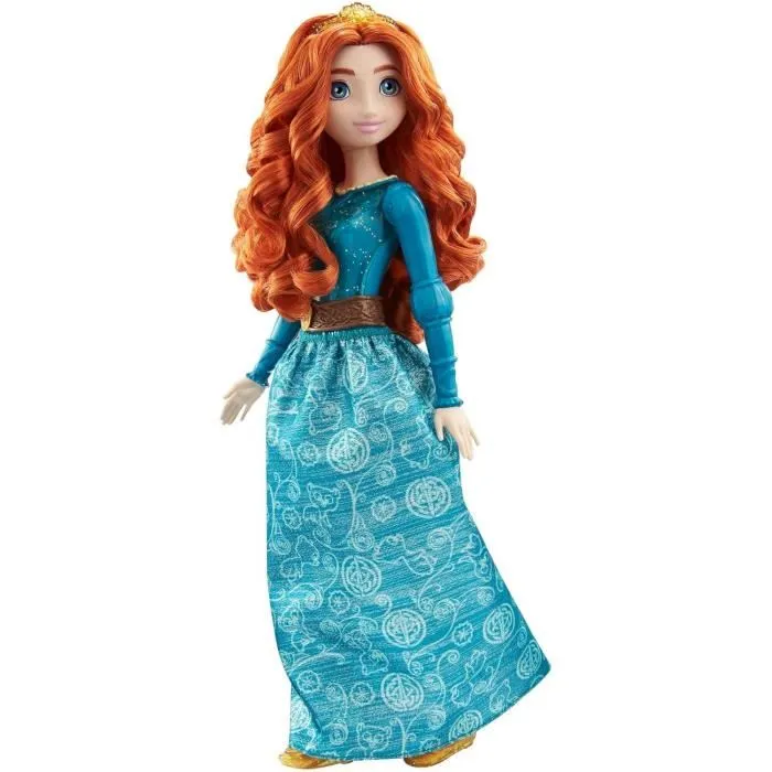 Mattel Muñeca Princesa Mérida Disney Princess Brave con Ropa Brillante y Accesorios