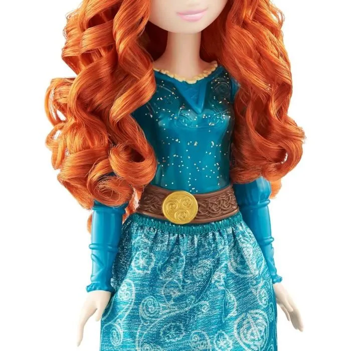 Mattel Muñeca Princesa Mérida Disney Princess Brave con Ropa Brillante y Accesorios