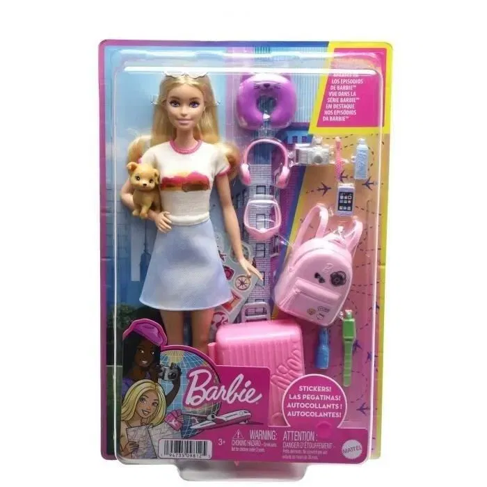 Barbie Barbie Voyage Muñeca con 14 Accesorios para 3 años y +