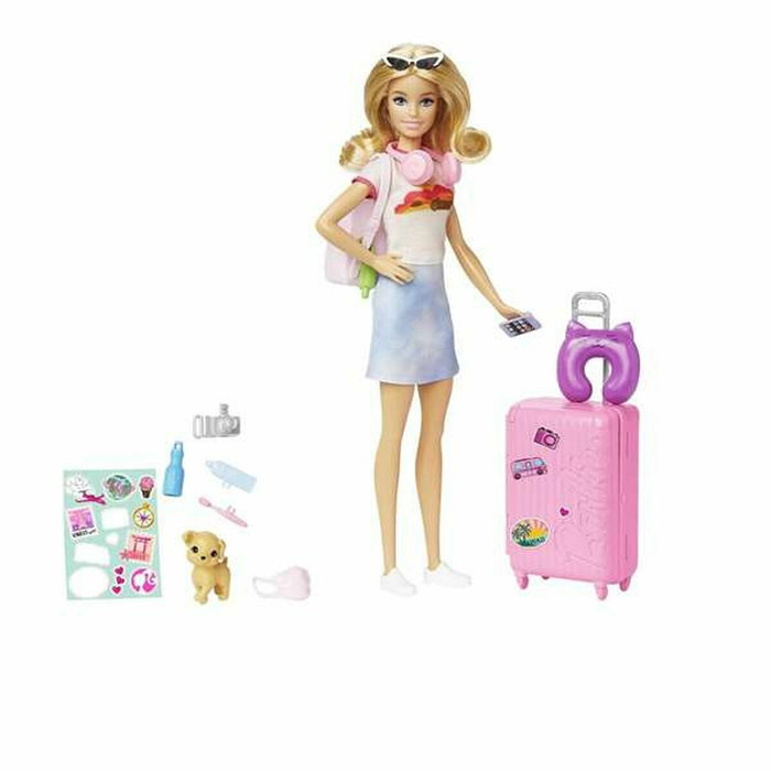 Barbie Barbie Voyage - Muñeca Malibu con accesorios de viaje