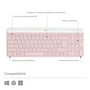 Logitech MK470 Combo Teclado Inalámbrico Compacto y Ratón, Silencioso, 2.4 GHz USB, Plug and Play, Windows, Rosa