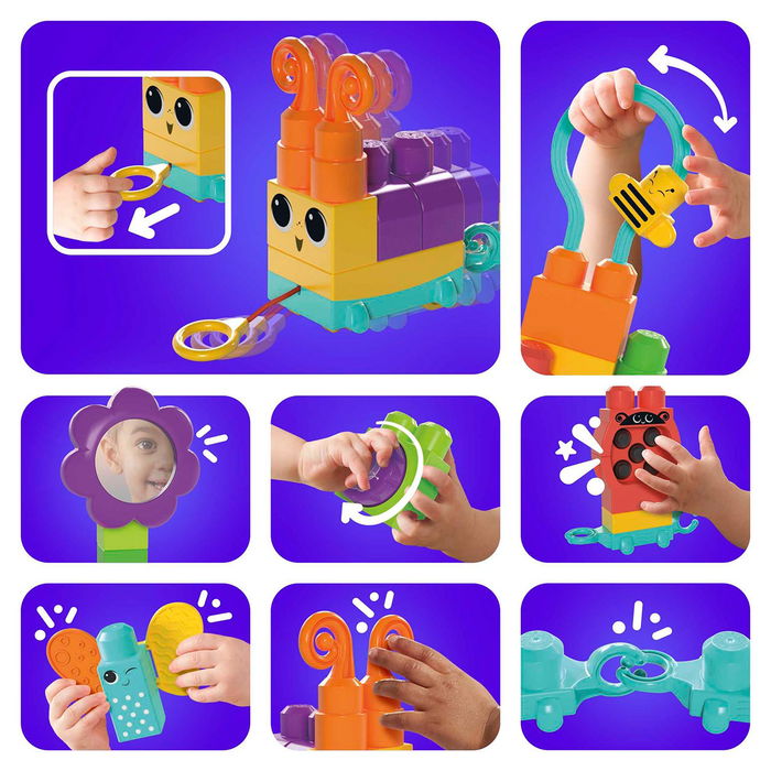 Mega Bloks Tren Oruga Hkn44 30 Bloques Sensoriales de Construcción