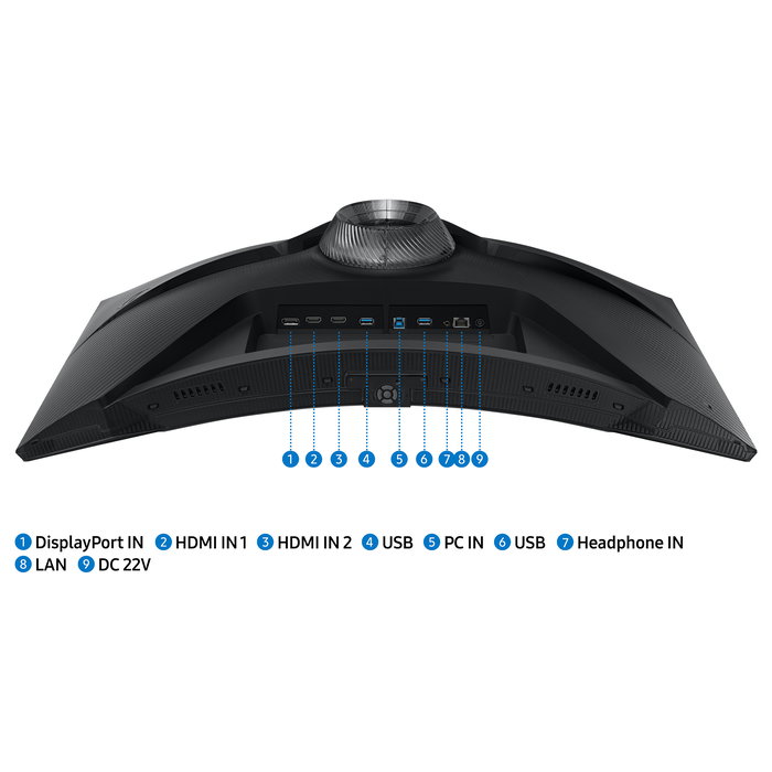 Samsung Odyssey G6 S32BG650EU - Monitor Gaming Curvo 32" QHD 2560x1440, 240Hz, 1ms, VA, HDR600, FreeSync Premium Pro, Altavoces, HDMI 2.1, Negro