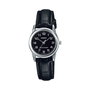 Casio LTP-V001L-1B con correa de cuero negra