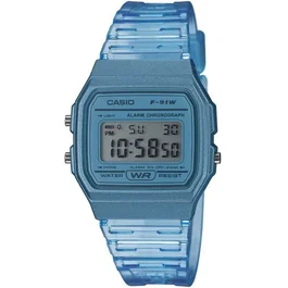 Casio F-91WS-2EF Reloj Cronógrafo, Alarma, Calendario Automático