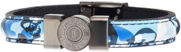 Police Joyería PJ25556BLU.03-S Pulsera de Cuero para Hombre
