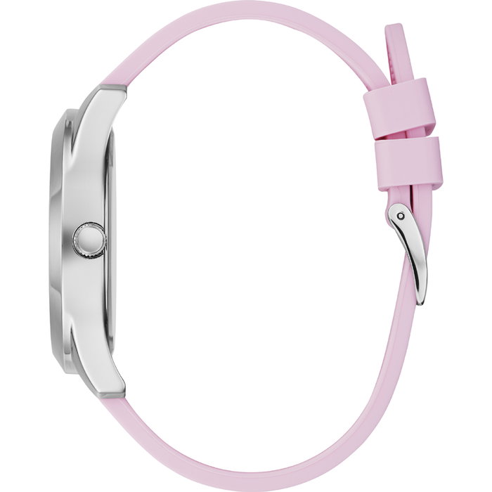 Guess W1223L1 con correa rosa y caja plateada