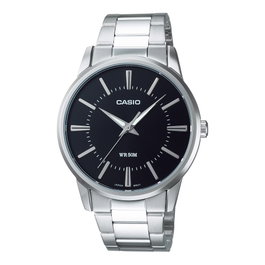 Casio MTP-1303D-1AVDF con esfera negra y correa gris