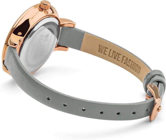 Daisy Dixon DD083ERG Reloj Analógico para Mujer con Caja Rosa y Correa Gris