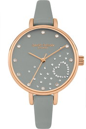 Daisy Dixon DD083ERG Reloj Analógico para Mujer con Caja Rosa y Correa Gris