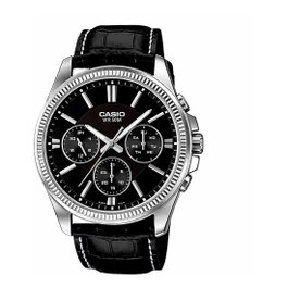 Casio MTP-1375L-1AVDF con correa de cuero negra