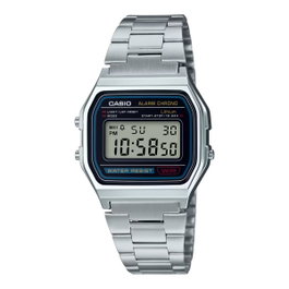 Casio A158WA-1DF Reloj Digital Unisex con Correa de Acero Inoxidable