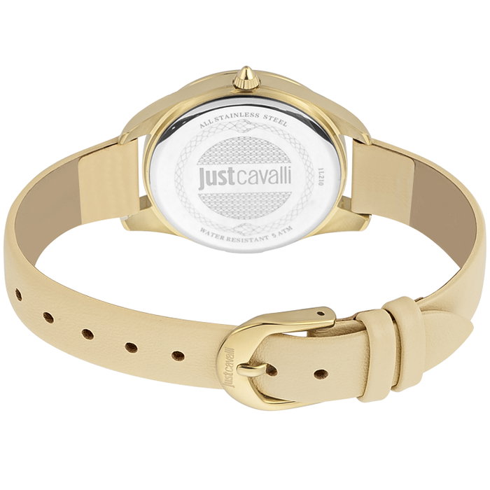 Just Cavalli Reloj JC1L210L0015 con correa de cuero beige