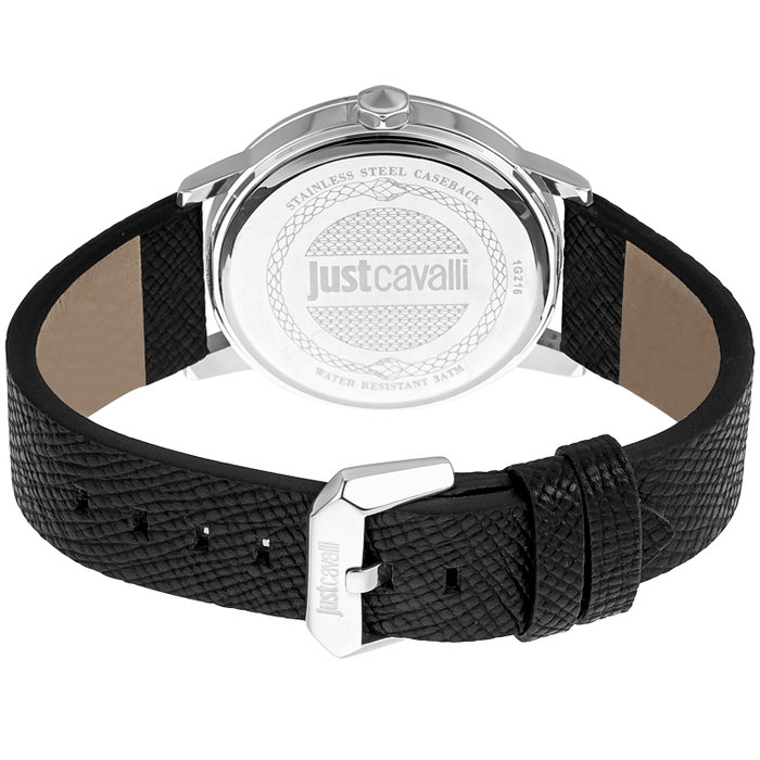 Just Cavalli Reloj JC1G216L0015 con Correa de Cuero Negra