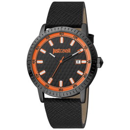 Just Cavalli JC1G216L0035 Reloj para Hombre con Correa de Cuero Negra