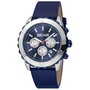Just Cavalli JC1G214L0045 Reloj Analógico para Hombre con Correa de Cuero Azul
