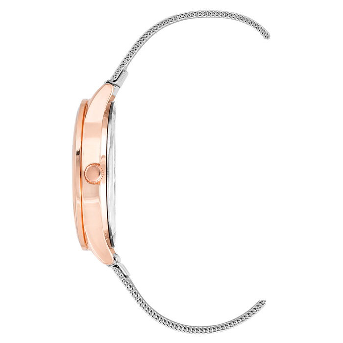 Juicy Couture JC1279HPRT con caja rosa y correa plateada