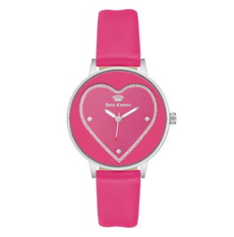 Juicy Couture Reloj JC1235SVHP para mujer con correa rosa