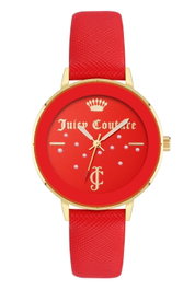 Juicy Couture Reloj Analógico JC1264GPRD con Correa Roja y Caja Dorada