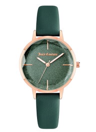Juicy Couture JC1326RGGN con caja rosa y correa verde