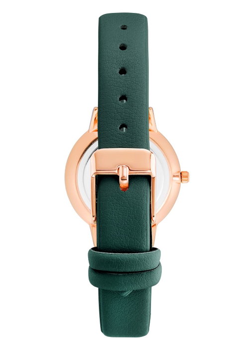 Juicy Couture JC1326RGGN con caja rosa y correa verde