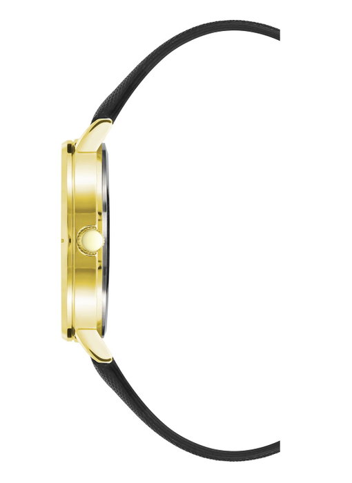 Juicy Couture Reloj JC1264GPBK con correa negra y caja dorada