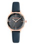 Juicy Couture JC1326RGNV con correa azul y caja rosa