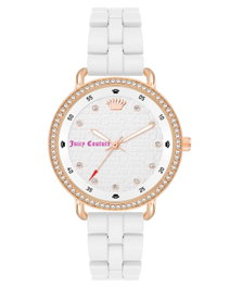 Juicy Couture JC1310RGWT Reloj Analógico Rosa y Blanco