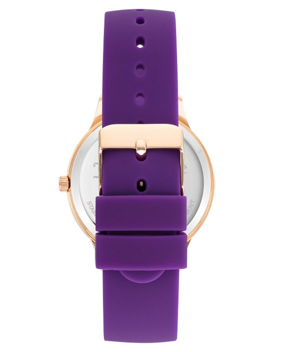Juicy Couture JC1342RGPR con correa lila y caja rosa