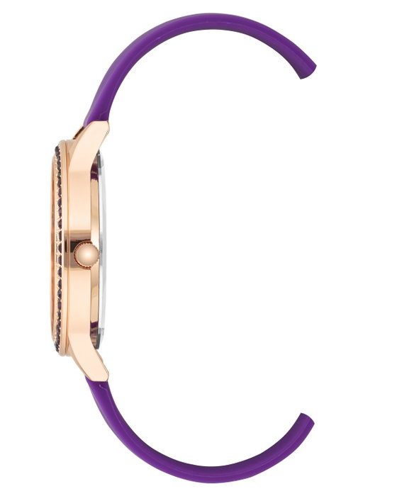 Juicy Couture JC1342RGPR con correa lila y caja rosa