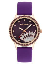 Juicy Couture JC1342RGPR con correa lila y caja rosa