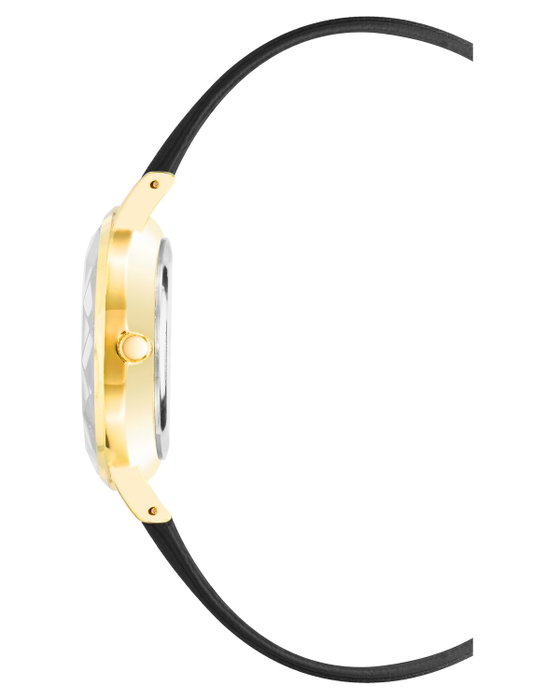 Juicy Couture Reloj JC1326GPBK con caja dorada y correa negra