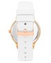 Juicy Couture JC1342RGWT con correa de silicona blanca y caja rosa