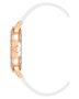 Juicy Couture JC1342RGWT con correa de silicona blanca y caja rosa