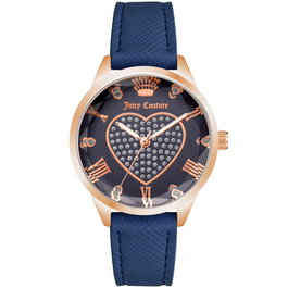 Juicy Couture Reloj JC1300RGNV con esfera azul y correa azul