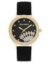 Juicy Couture Reloj JC1342GPBK con caja dorada y correa negra