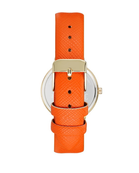 Juicy Couture JC1234GPOR con correa naranja y caja dorada