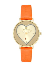 Juicy Couture JC1234GPOR con correa naranja y caja dorada