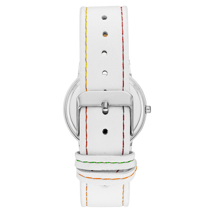 Juicy Couture Reloj JC1255WTWT para mujer con correa blanca