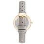 Nine West NW-2554GYGY con correa de cuero gris y caja dorada