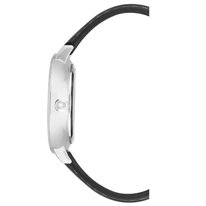 Nine West NW-2555BKBK Reloj de Cuarzo para Mujer con Correa de Cuero Negra