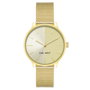 Nine West NW-2668CHGB Reloj Analógico Dorado con Esfera Beige