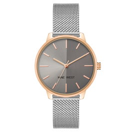 Nine West NW-2669GYRT con correa gris y caja rosa
