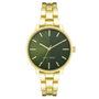 Nine West NW-2682GNGB con correa y caja doradas y esfera verde