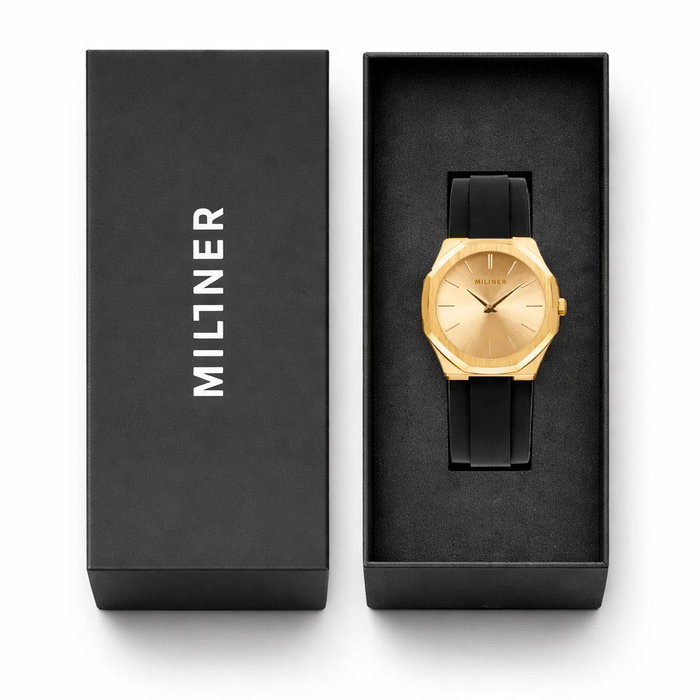 Millner OXFORD-S-SPORT-GOLD Reloj Analógico Dorado y Negro