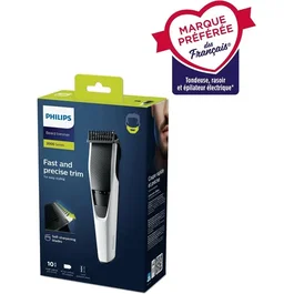 Philips Recortador de Barba BT3206/14 Series 3000 con Sistema Lift & Trim, Cuchillas Acero Inoxidable, 4 Accesorios, Batería Recargable