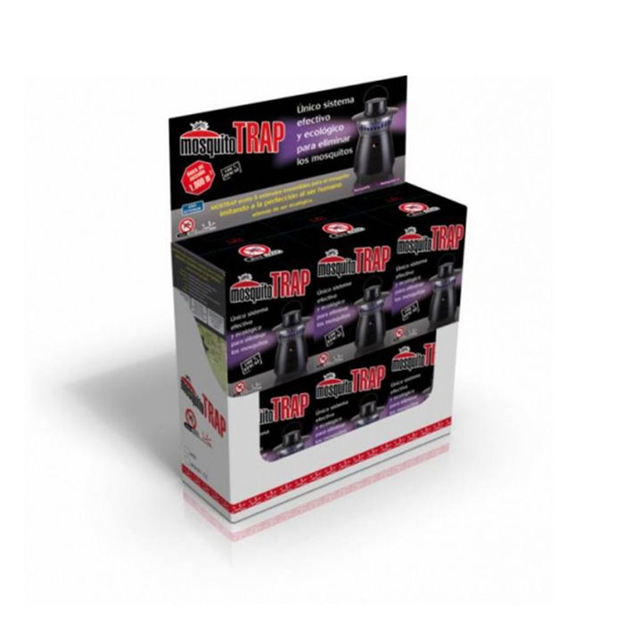 Jata Hogar Atrapa mosquitos para Exterior 25W - 5 Estímulos (Respiración, Transpiración, Aliento, Calor, UV) - Área de 1000 m² - Incluye 2 Cartuchos Bio-Tech - Ø25x30 cm